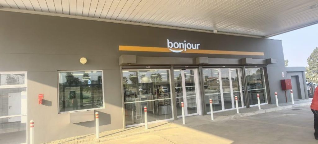 Exterior view of the revamped Total Creswell Park shop entrance powered by new electrical infrastructure.