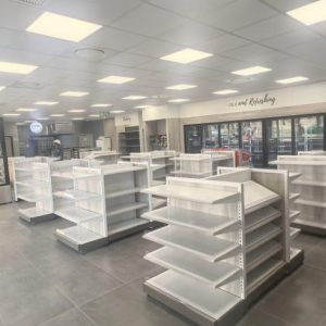 Lighting and power layouts delivered to retail standards.